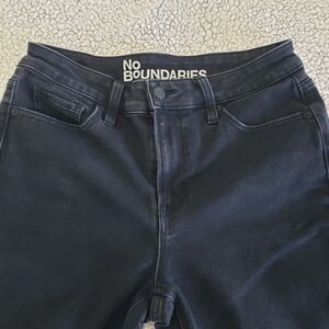 NO BOUNDARIES Black Mid-Rise Slim Jeans | Juniors 6